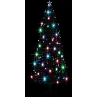 Prolenta Maison Exclusive - Sapin de Noël pré-illuminé avec support et LED, 240 cm, fibre de verre