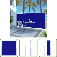 The Living Store Store latéral extensible 140x300 cm bleu