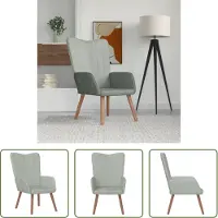 The Living Store fauteuil inclinable en velours gris clair
