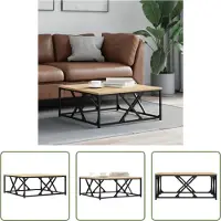 The Living Store Table basse Chêne Sonoma 70x70x30 cm Matériau dérivé du bois