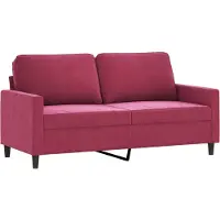 vidaXL Canapé 2 places vin rouge 140 cm velours