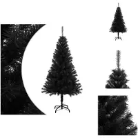vidaXL Sapin de Noël artificiel avec support noir 120 cm PVC - Sapins de Noël