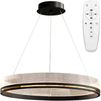 Toolight Lampe Suspendue APP1192-CP 60cm Black