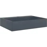 Syfax Vasque 50x38x11 cm fonte minérale/marbre anthracite