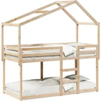 vidaXL Lit superposé sans matelas 90x200 cm pin massif