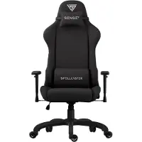 Sense7 Spellcaster FUKU Chaise de jeu, Fauteuil de jeu, Chaise de bureau, Chaise de bureau ergonomique, Chaise pivotante 120 kg, Noir