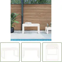 The Living Store Banc de jardin blanc 80x38x45 cm pin massif