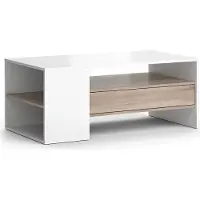 Vicco Table basse Fabien Blanc 110x60cm, Model 37954
