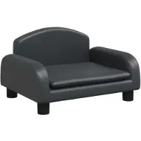 Syfax Lit pour chien noir 50x40x30 cm similicuir