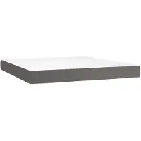 Syfax Matelas de lit à ressorts ensachés fermeté moyenne Gris 180x200x20cm Similicuir