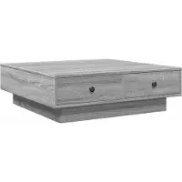 vidaXL Table basse Gris Sonoma 90x90x28 cm Bois composite