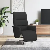 Prolenta Maison Exclusive - Fauteuil relax avec repose-pieds, revêtement en tissu noir