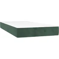 Syfax Matelas de lit à ressorts ensachés fermeté moyenne Vert foncé 100x200x20 cm