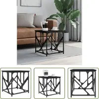 The Living Store Table basse noire 45x45x47,5 cm bois composite