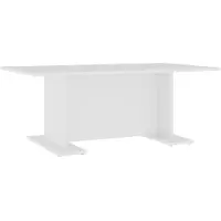 Syfax Table basse blanc 103,5x60x40 cm bois d'ingénierie