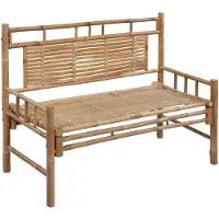 The Living Store Banc de jardin avec support 120 cm bambou