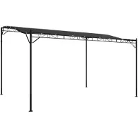 Syfax Auvent anthracite 4x3 m 180 g/m² tissu et acier