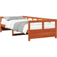 vidaXL Lit de jour sans matelas brun cireux 90x200 cm pin massif