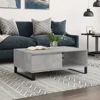 vidaXL BEI CLORIS Table basse gris béton 90x60x35 cm Bois composite - Tables basses Nouveau5713604 1parcel
