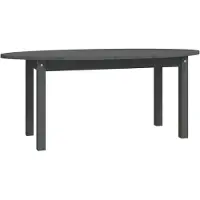 Syfax Table basse Gris 110x55x45 cm Bois massif de pin