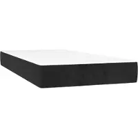 Syfax Matelas de lit à ressorts ensachés fermeté moyenne Noir 90x200x20 cm Velours