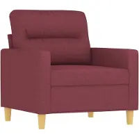Syfax Fauteuil Rouge bordeaux 60 cm Tissu