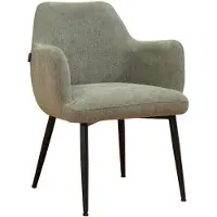 Naber GmbH (Tablon) Bronx71 Chaise de salle à manger Lars tissu recyclé avec accoudoirs vert