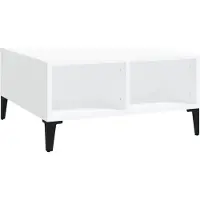 Syfax Table basse blanc 60x60x30 cm bois d'ingénierie
