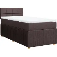 Syfax Sommier à lattes de lit avec matelas Marron foncé 100x200 cm