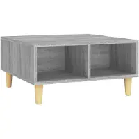 Syfax Table basse sonoma gris 60x60x30 cm bois d'ingénierie