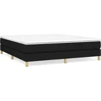 Syfax Sommier à lattes de lit avec matelas Noir 160x200 cm Tissu