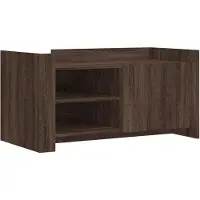 vidaXL Table basse marron imitation chêne 100x50x50 cm Bois composite
