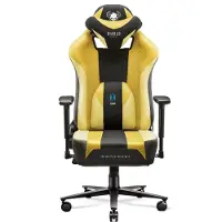 Diablo X-Player Gaming Chair Office Chair Fabric 3D Armrests Ergonomic Design Neck/Lumbar Cushion Dark Sunflower/Yellow King Size XL