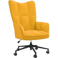 Syfax Chaise de relaxation Jaune moutarde Velours