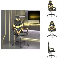 vidaXL Chaise de jeu noir et or similicuir - Fauteuil de jeu