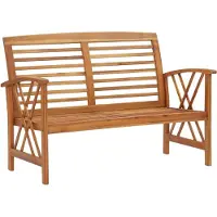 The Living Store Banc de jardin 119 cm bois massif acacia