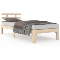 Syfax Cadre de lit sans matelas bois massif 90x200 cm