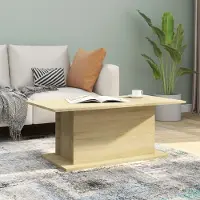 vidaXL Table basse Chêne Sonoma 102x55,5x40 cm Bois composite - Table basse - Tables basses - Table d'appoint - Table de rangement
