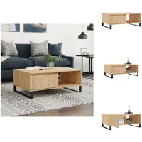 vidaXL Table basse Chêne Sonoma 90x60x35 cm Bois composite - Tables basses
