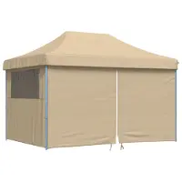 Syfax Tente de réception pliable escamotable avec 4 parois latérales