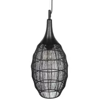 TRIO Lampe à suspension ovale Soraya Ø 26 cm - noir