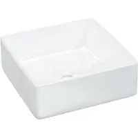 Syfax Lavabo blanc 37x37x13 cm céramique carré