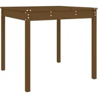 vidaXL Table de jardin brun miel 82,5x82,5x76 cm Pin massif