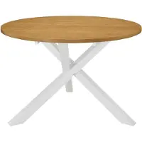 Syfax Table de salle à manger Blanc 120 x 75 cm MDF