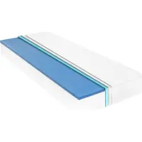 Syfax Matelas 90 x 200 cm Mousse à mémoire de forme Visco 18 cm H2