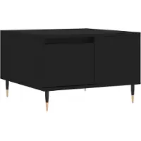 Syfax Table basse noir 55x55x36,5 cm bois d'ingénierie