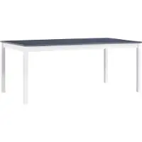 Prolenta Maison Exclusive - Table de salle à manger blanche et grise 180 x 90 x 73 cm en pin