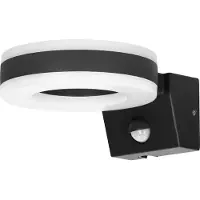 Adviti Applique de jardin Howlit AD-OP-6205BLPMR4, 20W, LED SMD, 1800lm, IP65, 4000K, détecteur de mouvement et crépusculaire, détection 140°, noir