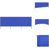 vidaXL Tissu de protection contre le vent en 3 parties 400 x 80 cm bleu azur - Parasols & Protection solaire