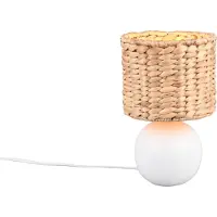 TRIO Lampe de table en céramique VINA, blanc et marron, 1xE27x40W, céramique / plâtre, dimensions : 29x18x18 cm, IP20,